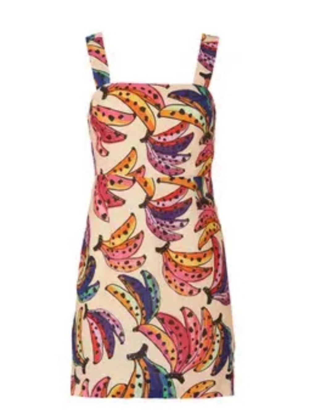 Farm Rio Banana Print Mini Dress